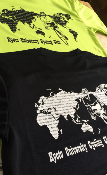 京都大学 サイクリング部様 オリジナルTシャツ 背中のプリント画像